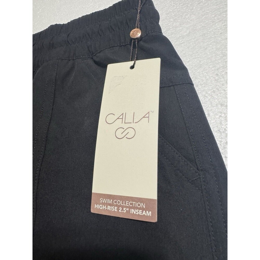 CALIA Utility Boardshort Swim Bottom Pure Black Womens Size Medium Athletic NWT - Picture 5 of 9